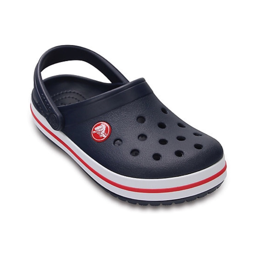 CROCS Navy / Red Racing Stripe Kid’s Rubber Clogs